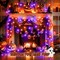 6 Pack Purple Orange Fairy Halloween Lights Battery Operated with Timer